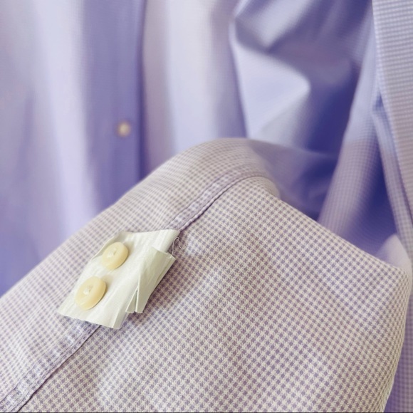 ROBERT BARAKETT classic plaid pastel long sleeve button down shirt 100% cotton - Picture 6 of 9